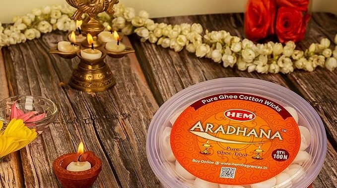 Hem Aradhna Pure Ghee Diya with Batti Pack of 100 Diyas